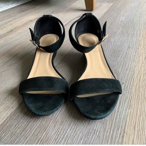 Jcrew suede black sandals. Sz 7.5